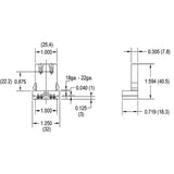 LH0046 Unshunted, straight insertion, slide on or push fit T8/T10/T12 lamp holder/socket