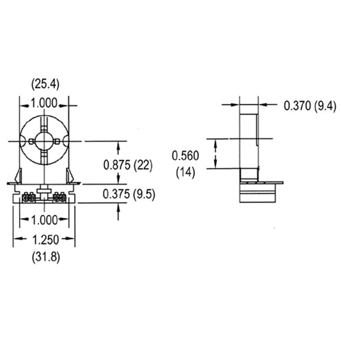 LH0047 Unshunted, rotary locking, slide on or push fit T8/T10/T12 lamp holder/socket