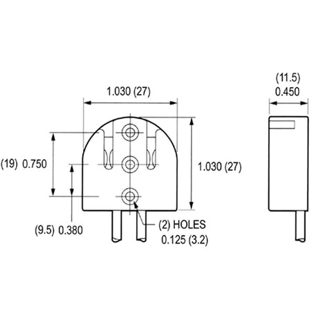 LH0068 Unshunted, straight insertion, screw down lamp holder/socket