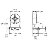 LH0078 Unshunted, rotary locking, push fit T8/T10/T12 lamp holder/socket