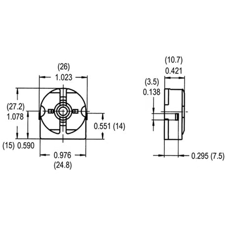 LH0081 Unshunted, rotary locking, butt on T8/T10/T12 lamp holder/socket