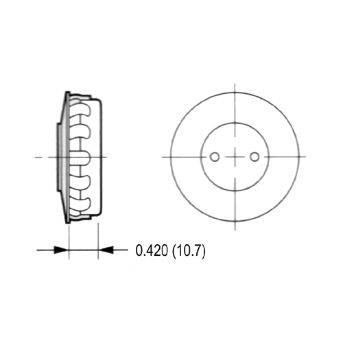 LH0098 Unshunted, snap in T8/T10/T12 lamp holder/socket stationary end with keyway