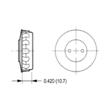 LH0098 Unshunted, snap in T8/T10/T12 lamp holder/socket stationary end with keyway