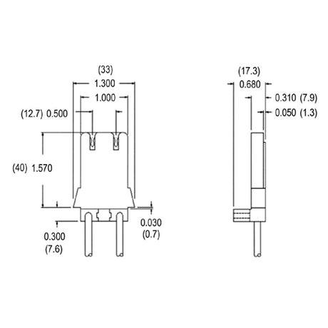 LH0102 Unshunted, straight insertion, water resistant, screw mount lamp holder/socket