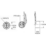 LH0132 Unshunted, butt-on - screw mount, stationary, lamp holder/socket HO/VHO with 9" leads