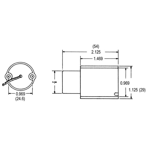 LH0141 Shunted, butt-on, screw mount, compressible slimline lamp holder/socket