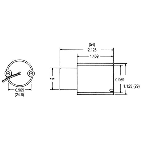 LH0141 Shunted, butt-on, screw mount, compressible slimline lamp holder/socket