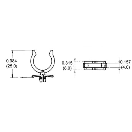 LH0155 2G11 vertical lamp holder/support fits in round hole