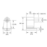 LH0162 Shunted, compressible end, push fit or screw down slimline lamp holder/socket