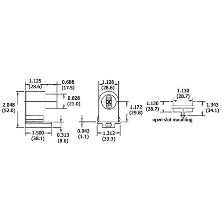 LH0164 Unshunted, push fit, screw down, compressible, lamp holder/socket with vertical contacts HO/VHO