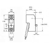 LH0169 RX7s, 5kv, porcelain, double ended HID lamp holder/socket with 7" leads