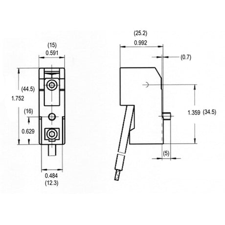 LH0169 RX7s, 5kv, porcelain, double ended HID lamp holder/socket with 7" leads