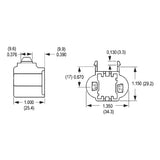 LH0180 5,7,9 & 11w G23, G23-2 2 pin CFL lamp holder/socket with snap in horizontal mount