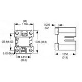 LH0181 5,7,9 & 11w G23, G23-2 2 pin CFL lamp holder/socket with four hole vertical mount