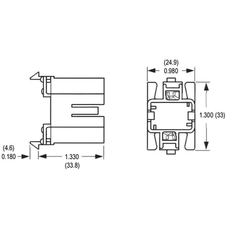 LH0182 5,7,9 & 11w G23, G23-2 2 pin CFL lamp holder/socket with snap in vertical mounting