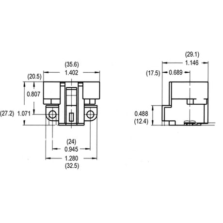 LH0183 5,7,9 & 11w G23, G23-2 2 pin CFL lamp holder/socket with two hole horizontal mount