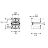 LH0184 5,7,9 & 11w G23, G23-2 2 pin CFL lamp holder/socket with four hole vertical mount