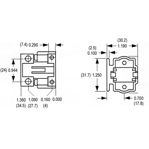 LH0188 5,7,9 & 11w G23, 2 pin CFL lamp holder/socket with two hole horizontal mounting