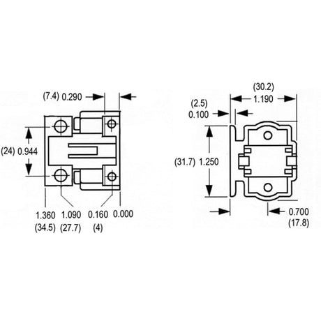 LH0188 5,7,9 & 11w G23, 2 pin CFL lamp holder/socket with two hole horizontal mounting