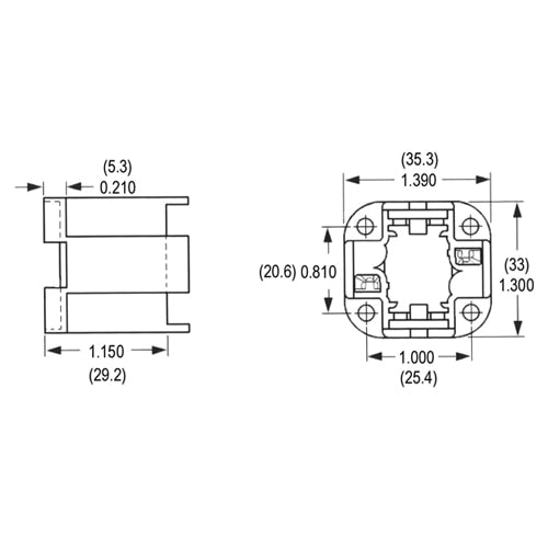 LH0196 8, 10 & 13w G24d-1, GX24d-1 2 pin CFL lamp holder/socket with 4 hole vertical mounting