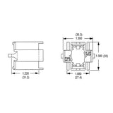 LH0197 8, 10 & 13w G24d-1, GX24d-1 2 pin CFL lamp holder/socket with snap in vertical mounting