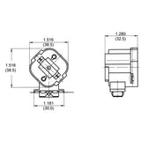 LH0198 8, 10 & 13w G24d-1, GX24d-1 2 pin CFL lamp holder/socket with snap in horizontal mounting