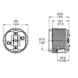 LH0203 8, 10 & 13w G24d-1, GX24d-1 2 pin CFL lamp holder/socket with 1 hole or cover cap mount