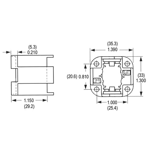 LH0204 18w G24d-2, GX24d-2 2 pin CFL lamp holder/socket with 4 hole vertical mounting