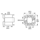 LH0204 18w G24d-2, GX24d-2 2 pin CFL lamp holder/socket with 4 hole vertical mounting