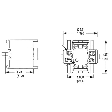 LH0219 10 or 13w G24q-1, GX24q-1 4 pin CFL lamp holder/socket with bottom snap in vertical mounting