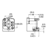 LH0224 10 or 13w G24q-1, GX24q-1 4 pin CFL lamp holder/socket with 2 hole horizontal mounting