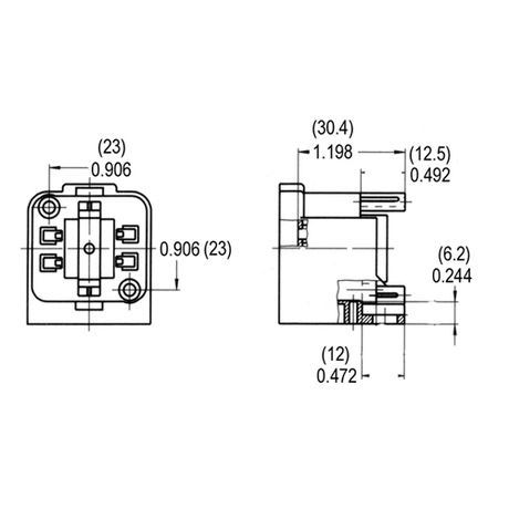 LH0224 10 or 13w G24q-1, GX24q-1 4 pin CFL lamp holder/socket with 2 hole horizontal mounting