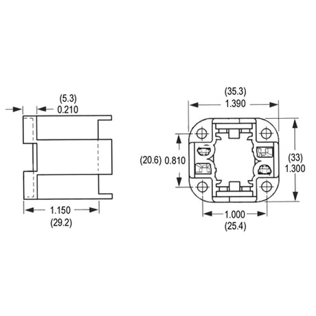 LH0242 18w G24q-2, GX24q-2 4 pin CFL lamp holder/socket with four hole vertical mounting