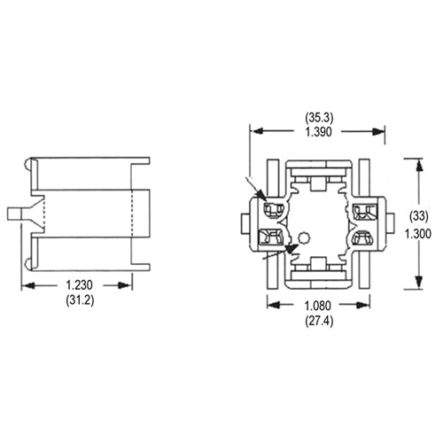 LH0243 18w G24q-2, GX24q-2 4 pin CFL lamp holder/socket with bottom snap in vertical mounting