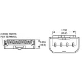 LH0267 2G11 4 pin CFL lamp holder/socket with push fit horizontal mounting