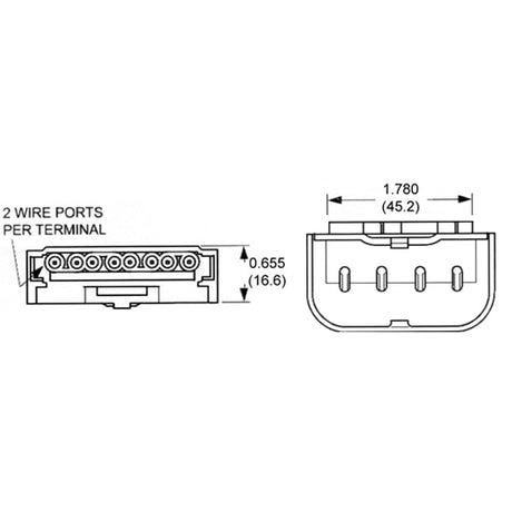 LH0267 2G11 4 pin CFL lamp holder/socket with push fit horizontal mounting