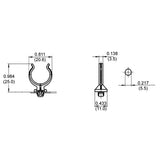 LH0279 2G11 4pin CFL lamp holder vertical support for snap in round hole mounting