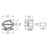 LH0311 13w 2GX7, 4 pin CFL lamp holder/socket with 2 hole snap in horizontal mounting