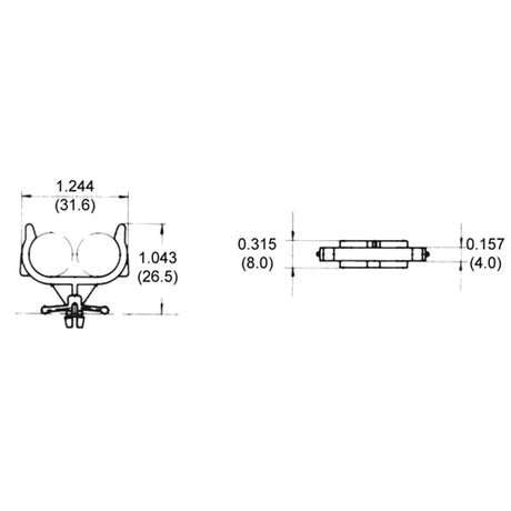 LH0322 G23 and 2G7 base CFL lamp holder horizontal support with circular foot mounting