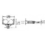 LH0323 2G11 base CFL lamp holder horizontal support with center hole mounting