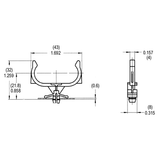 LH0324 2G11 base CFL lamp holder horizontal support with round foot mounting