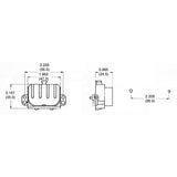 LH0325 2G11 base CFL horizontal lamp holder/socket with 2 hole mount and press release