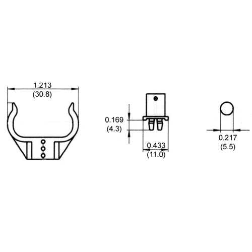 LH0329 G23, GX23, 2G7, 2GX7 base CFL lamp support with adjusted round foot mounting