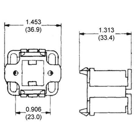 LH0332 13w GX23/GX23-2 2 pin CFL lamp holder/socket with front snap in mounting