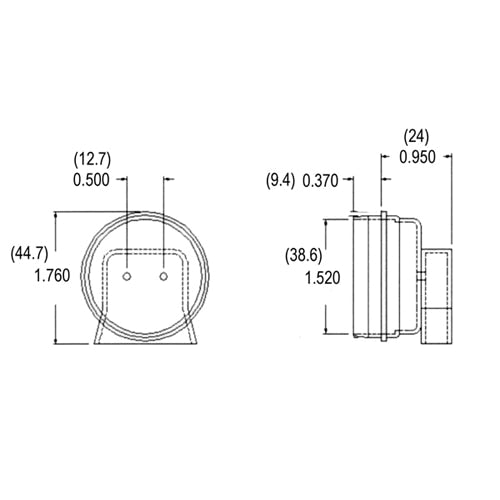 LH0339 T12 water resistant cap for LH0103/LH0104 lamp holders/sockets