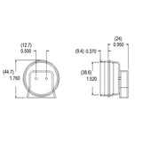 LH0339 T12 water resistant cap for LH0103/LH0104 lamp holders/sockets