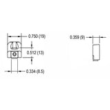 LH0344 Unshunted, "V" lock, T5 lamp holder/socket with butt on mounting