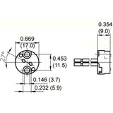 LH0345 G4,G5.3,G6.35 base lamp holder/socket with mica front and 12" leads