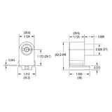 LH0351 Unshunted, T8-T12 compressible, push fit or screw down lamp holder/socket