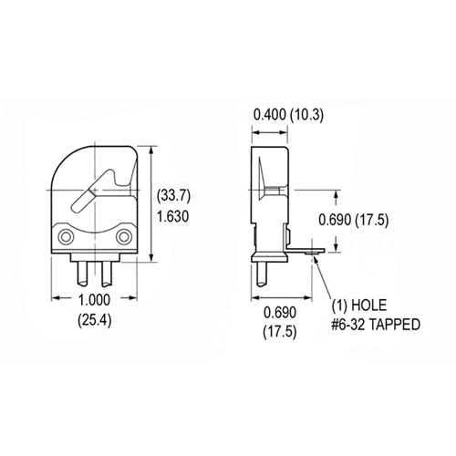 LH0352 Unshunted, T8, auto locking/ejection, right side lamp holder/socket with bracket